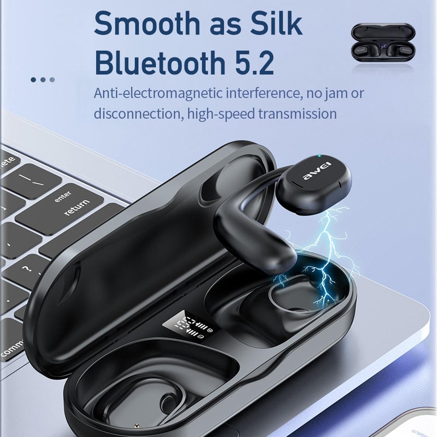 Auriculares Deportivos T69 Sport TWS Bluetooth 5.3 con Conducción de Aire